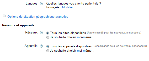 Creation de campagne Google Adwords